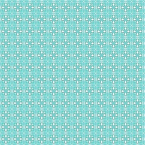 Horseshoe Flowers, Teal, Small