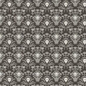  Goth Gothic Skull Damask Absorbent and Quick-Drying