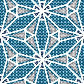 Blue Crystal Lace Snowflakes Lg