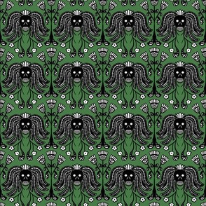 Skulls and Thistles (green)
