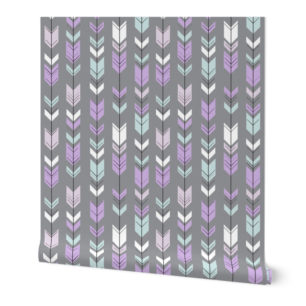 fletching arrows (small scale ) pewter || the lilac grove collection