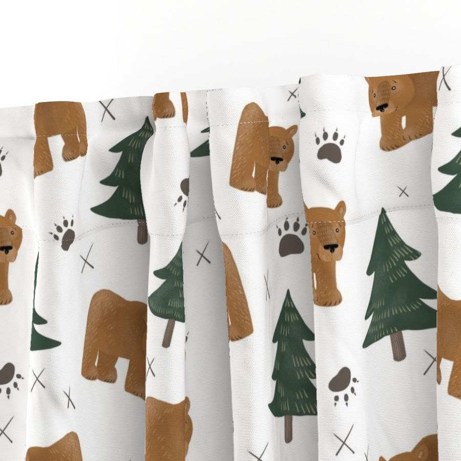 Bears, Trees, and Paw Prints - Larger Scale