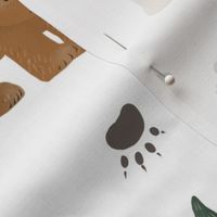 Bears, Trees, and Paw Prints - Larger Scale