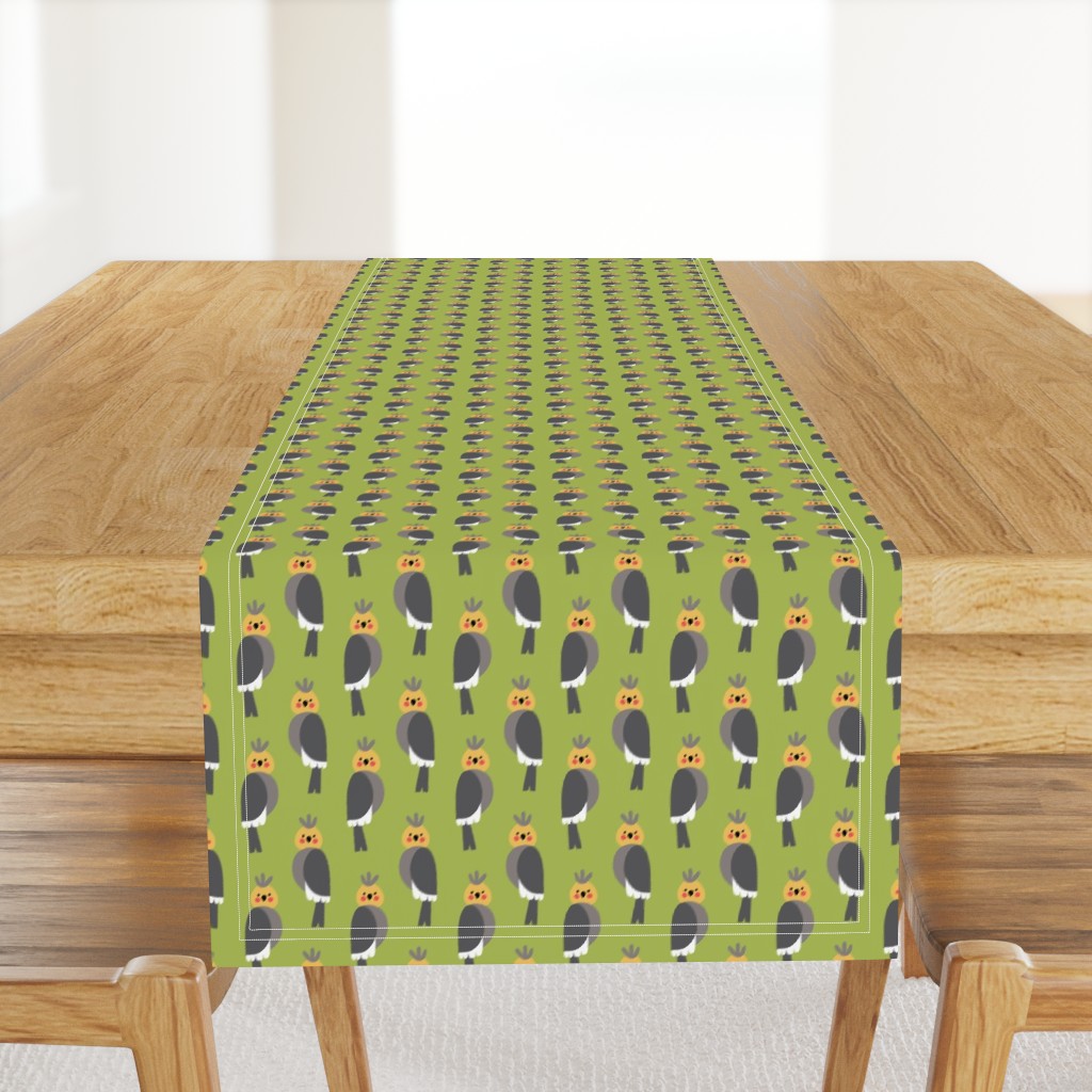 Cockatiels in green