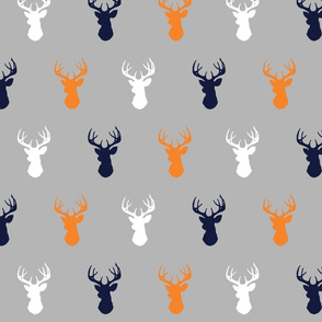 Deer - Orange, Navy, White on Grey - Rocky Mountain