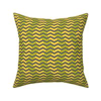 wavy chevron - grey, lime and yellow