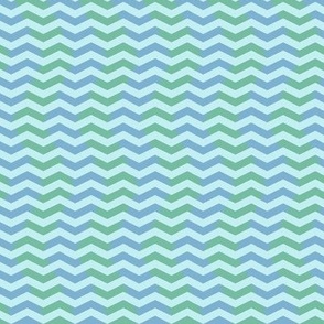 wavy chevron in soft aqua