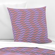 wavy chevron in grey, lavender and pink