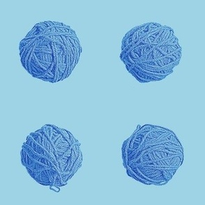 little yarn balls - serene blues