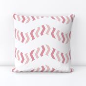 zebra chevron - hyacinth pink on white