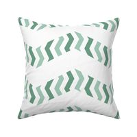 zebra chevron in mint green on white