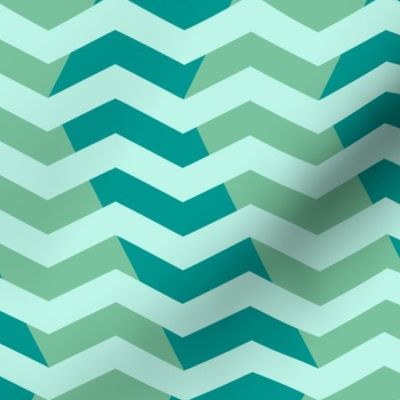 wavy chevron in surf teal