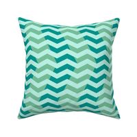 wavy chevron in surf teal