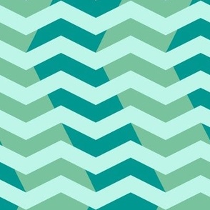 wavy chevron in surf teal