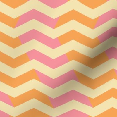 wavy chevron - dotpink