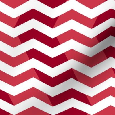 wavy chevron - candy cane red, large
