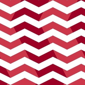 wavy chevron - candy cane red, large