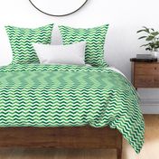 wavy chevron - candy cane green, large