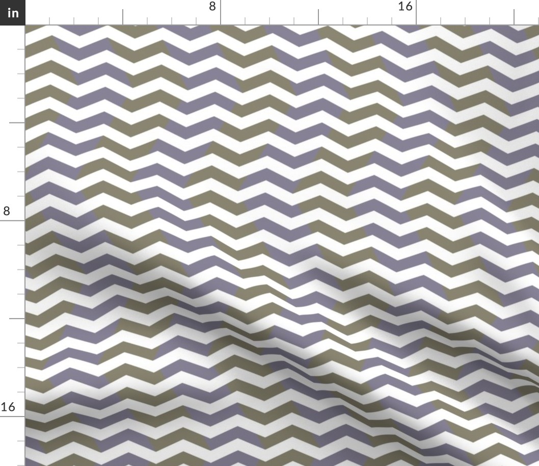 wavy chevron - midsummer lavender grey