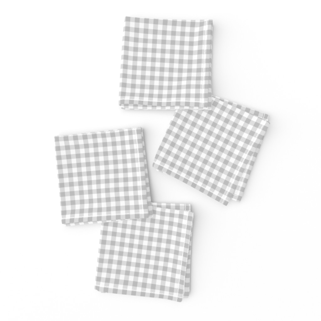 silver and white gingham, 1/4" squares 