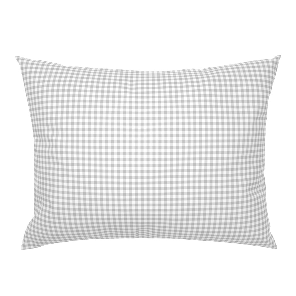 silver and white gingham, 1/4" squares 