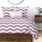 red and blue stripey chevron