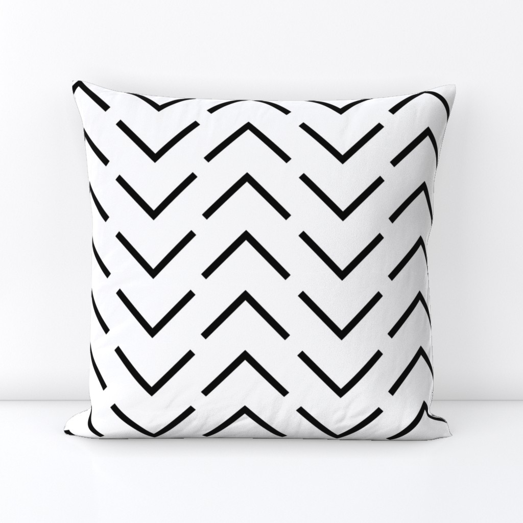 Black and White Broken Chevron