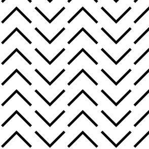 Black and White Broken Chevron