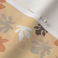 Fig Leaves-Orange, Brown and White
