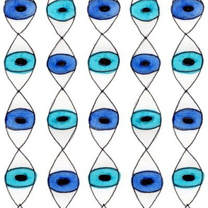Eye Border - aqua-blue vertical