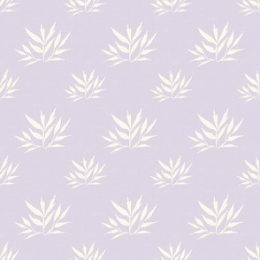 Botanical Leafy Cream on Lilac