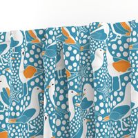 Sea Birds Aqua