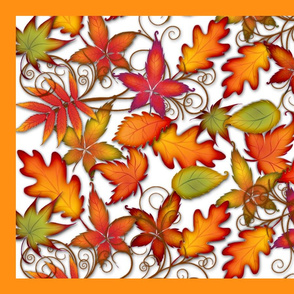 TeaTowel Autumn Leaves