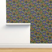 small COLORFUL AZULEJOS STYLE TILES yellow purple green pink