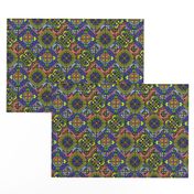 small COLORFUL AZULEJOS STYLE TILES yellow purple green pink