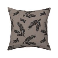 Pine Sprig - Charcoal, Taupe