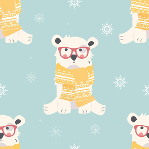 Bear Christmas pattern 002