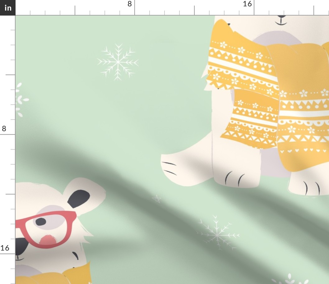 Bear Christmas pattern 004