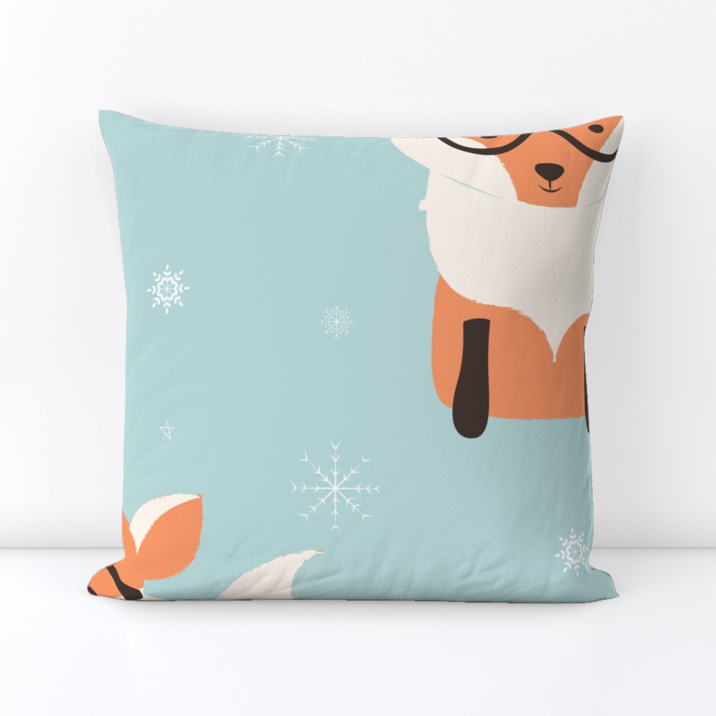 Fox Christmas pattern 002