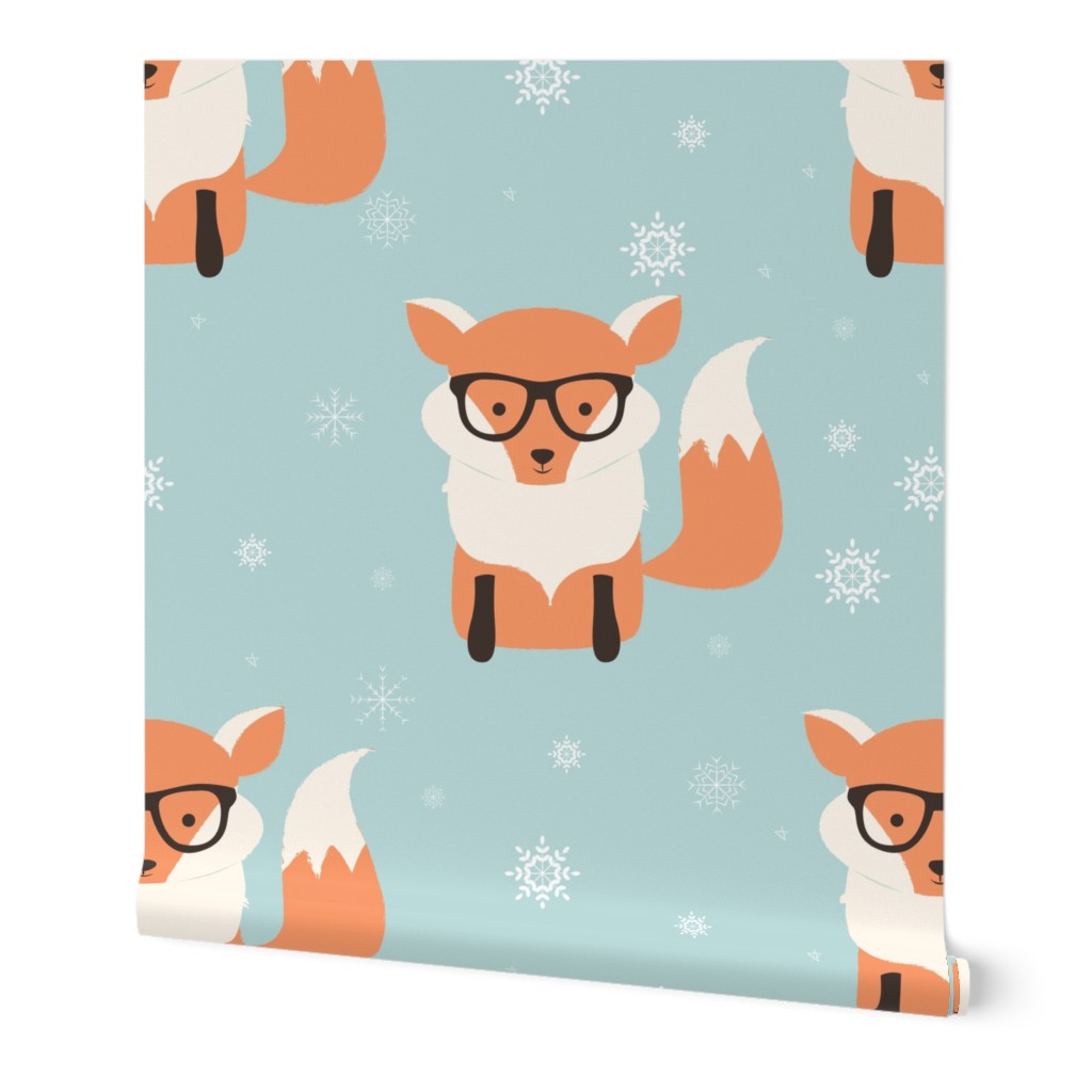 Fox Christmas pattern 002