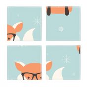 Fox Christmas pattern 002