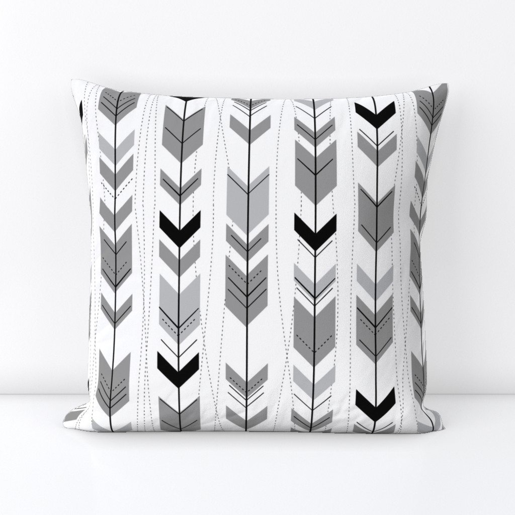 tribal arrows // Black, white and grey