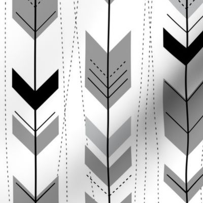 tribal arrows // Black, white and grey