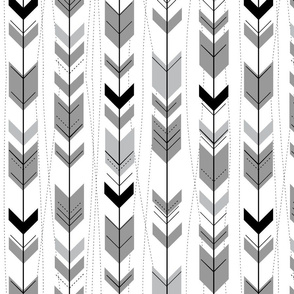 tribal arrows // Black, white and grey
