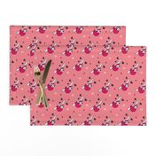 Sweet sloths cute rainforest inspired sloth design tree print pink