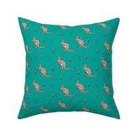 Sweet kangaroo mom and baby down under collection baby teal