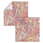 Glowing Coral and Amethyst Art Deco - large