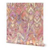 Glowing Coral and Amethyst Art Deco - large