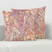 Glowing Coral and Amethyst Art Deco - large