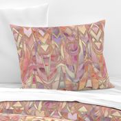 Glowing Coral and Amethyst Art Deco - large